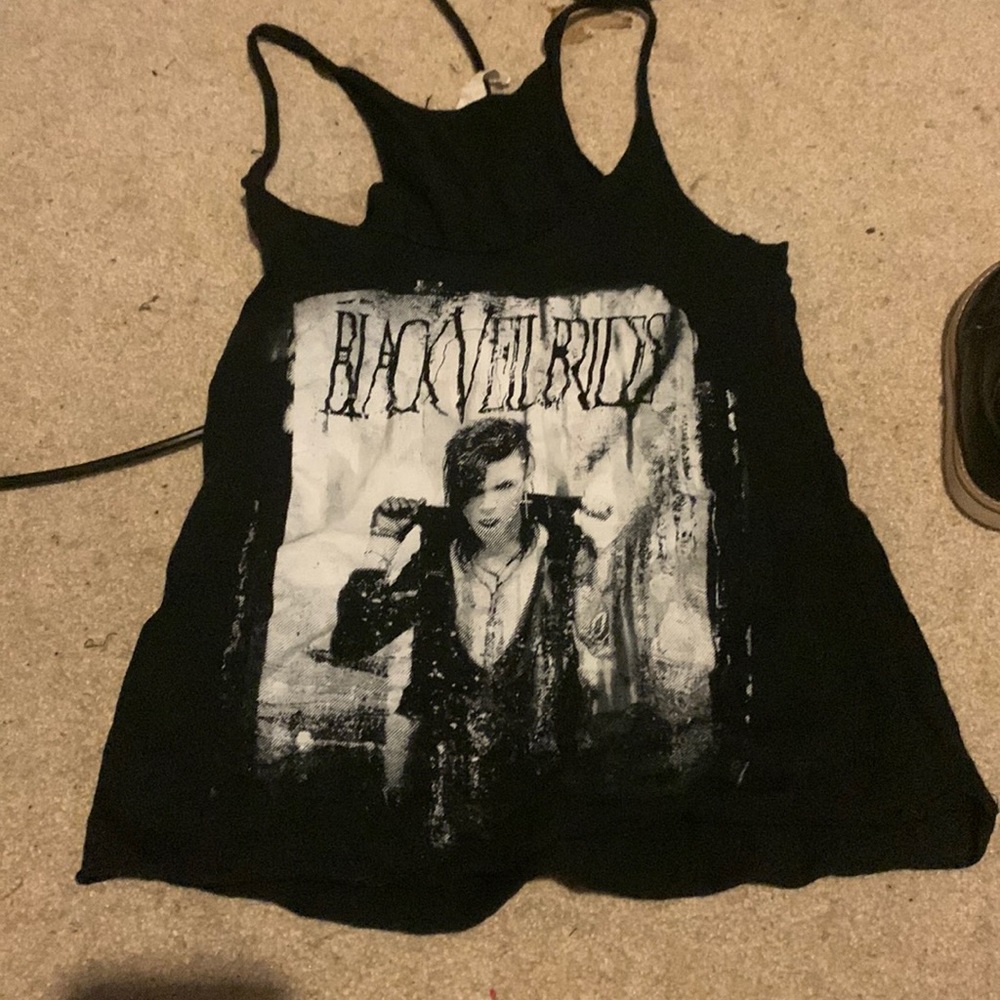 Black veil Bride tank top